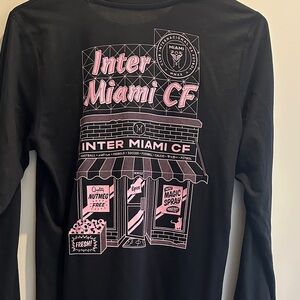 Adidas Black and Pink Miami CF Long Sleeve